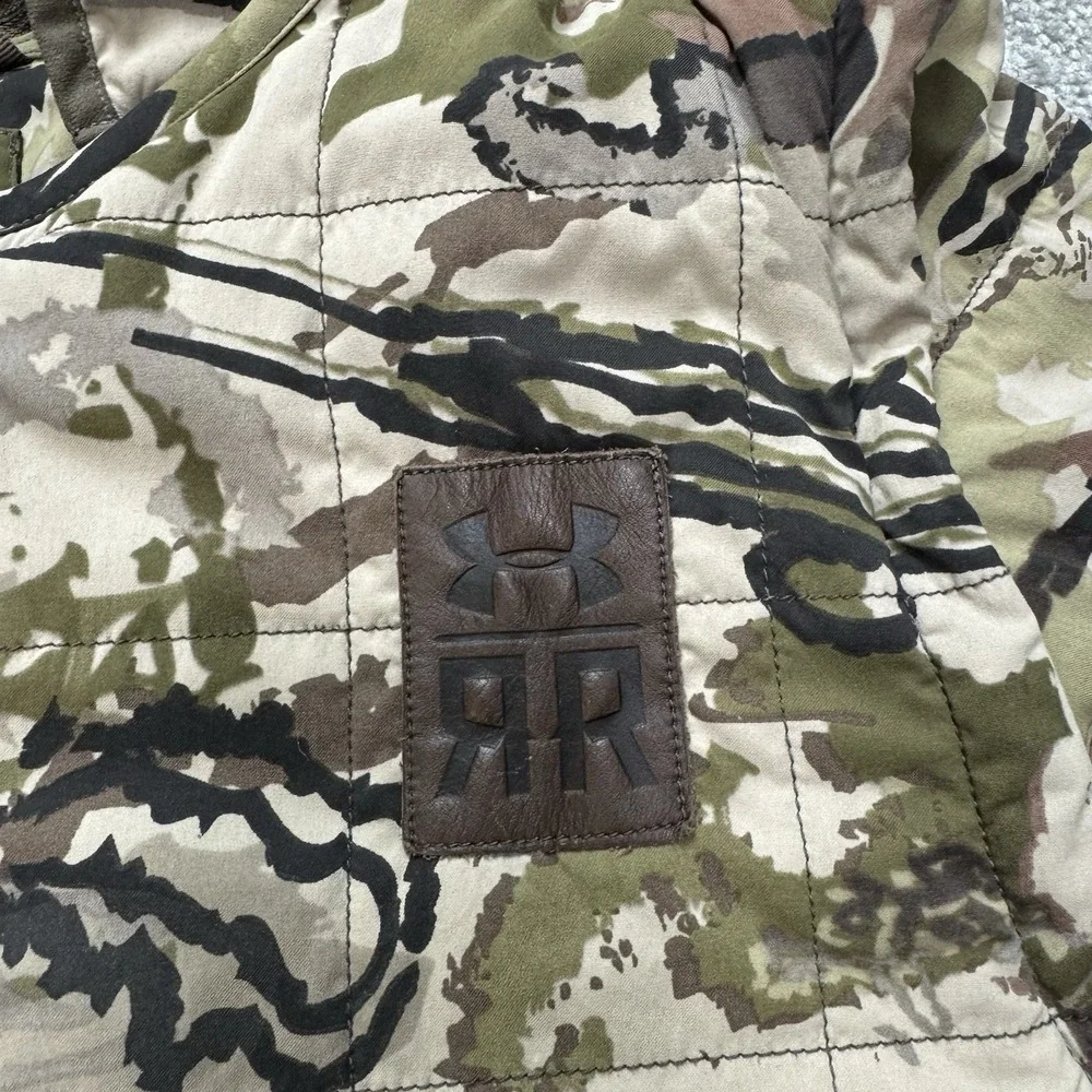 Under Armour Ridge Reaper 23 2-in-1 Jacket Medium Camo Hunting Removable Sleeves - Picture 8 of 15